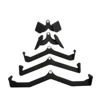 Ensemble de 5 poignées en caoutchouc pour entraînement de force pectorale, Mag Grips, barres de traction dorsale, accessoires pour machine à câble, barres T et V pour entraînement de rameur