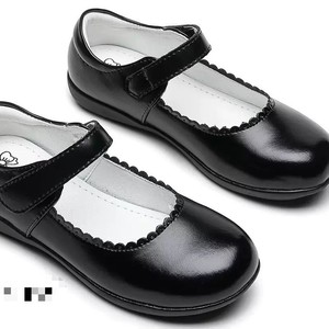 Girls Black Polyurethane velcro Closure Shoes Spring Summer Style British-style <strong>School</strong> Single-layer Performance <strong>Pumps</strong> - Product Image 2