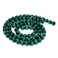 Perles en vrac naturelles vert foncé, 6/8/10mm, pierres œil de chat, sécurité pour le commerce de gros, promotion