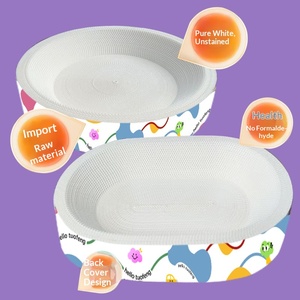 大きなボウル型の段ボール製猫用爪とぎボード、爪研ぎ機能付き、傷つきにくい漫画柄の猫用おもちゃ - Product Image 1