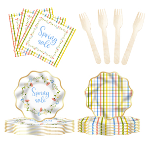 DAMAI Floral <b>Paper</b> Plates Daisy Plates Disposable Floral Party Plate for Girl Wedding Bridal Shower Birthday Tea Party Supplies - Product Image 4