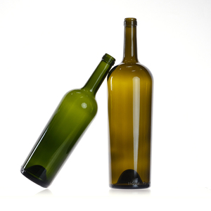 750ml Bourgogne Bouteille En Verre Ambre Bleu <span class=keywords><strong>France</strong></span> Rouge Vin Bouteille En Verre Vert Brun Couleur Bottiglia DiBarolo Bouteille avec Liège - Product Image 2