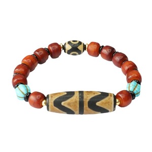 Pulsera de Ágata con Cuentas del Tíbet <span class=keywords><strong>Huya</strong></span> 2026, Estilo Étnico, Venta al por Mayor de Fábrica, S3102501 - Product Image 1
