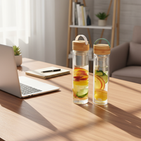 Gobelet à thé en verre à double paroi personnalisé sans BPA 2026, bouteille de voyage avec infuseur à thé pour thé en feuilles