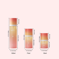 Flacon pulvérisateur de parfum pour le corps en plastique de 100 ml avec bouchon pour cosmétiques et emballage de soins continus de la peau