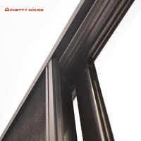 Porte coulissante en aluminium haute résistance, double vitrage, insonorisée, coupe-vent, de qualité supérieure, en promotion, pour usage commercial