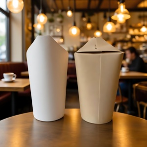 Vasos de Papel Kraft Desechables de Primera Calidad YBLPAK, Vasos de Papel de Una Sola Pared con Forma de Cuerno de Vaca, Aptos para Alimentos, para Uso en el Hogar y la Oficina - Product Image 2