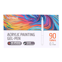 Set Spidol Akrilik Kayu Desain Tanpa Tutup 0.7mm Pena Cat Retractable untuk Sketsa Cepat dan Highlighting Alat Tulis 6 Warna