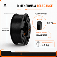 Filamen PETG Transparan MUCAT 1.75mm 3KG Spool Bahan Cetak 3D untuk Printer FDM dan Pembuatan Model