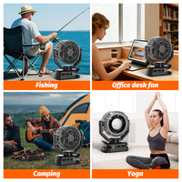 Ventilateur de camping extérieur rechargeable à piles HY-8195H OEM / ODM avec télécommande