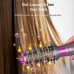 Vente en gros de brosse à air chaud thermique à séchage rapide avec revêtement en céramique électrique 5 en 1, appareil de coiffure multi-styles 1000W portable - Product Image 6