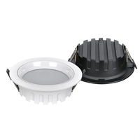 Éclairage LED encastré SMD rond carré noir et blanc 12W 4 pouces à économie d'énergie pour salon