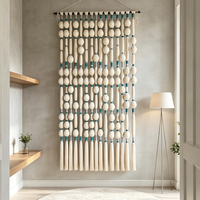 Rideau en macramé fait main, grand rideau mural à franges, séparateur de pièce, rideau de porte bohème pour la décoration intérieure