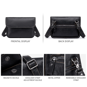 पुरुषों की वास्तविक चमड़े की लक्जरी उच्च गुणवत्ता वाले कंधे की थैली एकल कंधे का क्रॉसबॉडी स्लिंग मैसेंजर बैग स्लिट वाटरप्रूफ लाइटवेट - Product Image 2