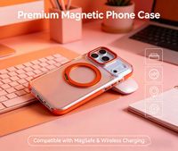 Coque de téléphone magnétique avec support anneau, couleur dégradée caméléon pour iPhone 17 18 Pro Max 17e 16e 17 Air