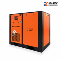 Sistema de Compresor de Aire de Tornillo Rotativo Estacionario de 100HP 75KW, Refrigerado por Aire, Accionamiento Directo, 380V, Unidad de Suministro de Aire de Alta Resistencia