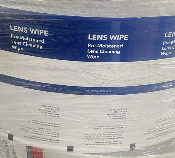 Free Design Custom Aluminum Foil Wrapping Paper with Company Logo for Lens Cleaning Wipe