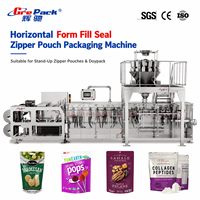 Automatische HFFS Doypack Zipper Pouch verpakkingsmachine voor noten en gedroogd fruit met rolfolie vorm-vul-seal proces
