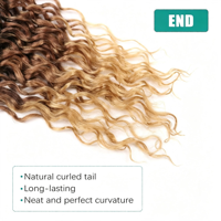 Extensions de cheveux synthétiques bouclés lâches style bohème ombré pour femmes, en fibre haute température, tresses GOGO bouclées