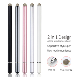 ปากกาสไตลัสแบบสัมผัสหน้าจอ DH Custom 2-in-1 หัวดิสก์โลหะผสมไฟเบอร์ พร้อมฝาปิดแม่เหล็ก ใช้งานร่วมกับ <span class=keywords><strong>iPhone</strong></span> iPad แท็บเล็ต และอุปกรณ์มือถืออื่นๆ - Product Image 2