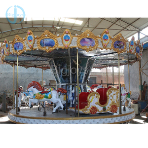 Popular Amusement <strong>Park</strong> Rides 16 Seats Mobile Carousel with Trailer for Kids on Sale - Product Image 5