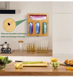 Organizador de almacenamiento de bolsas Ziplock de bambú, organizador de bolsas de almacenamiento de alimentos - Product Image 2