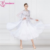 B-17182 Personnalisé danse porter de haute qualité blanc robe de danse de concurrence lisse robe de danse à vendre