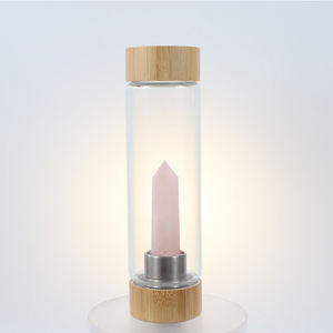 Amazons usine Elixir pierre précieuse guérison tomate odo kawai <span class=keywords><strong>gourde</strong></span> enfant 2022 Rose Quartz puce pierre tombée cristal bouteille d'eau - Product Image 2