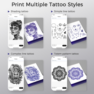Newyes không dây Tattoo Máy in nhiệt Kit với Tattoo giấy có thể điều chỉnh Tattoo máy in tương thích <span class=keywords><strong>Android</strong></span> - Product Image 6