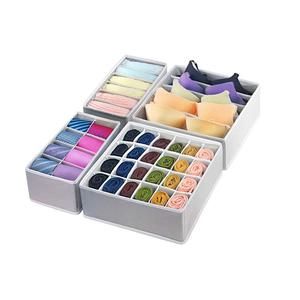 Foldable Desk Closet Organizer Storage Drawer Dividers Organization for Underwear Bra Socks