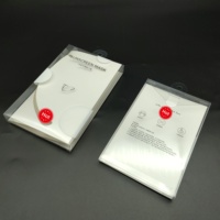 Boîte de cube transparente carrée en PET de haute qualité pour emballage de parfum et de perruque avec trou de suspension et trou d'avion à faible coût