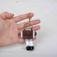 Amigurumi fait main Crochet jouets peluche Baseball porte-clés tricot poupée mode pendentifs et breloques porte-clés sac