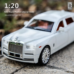 รถโมเดล Rolls Royce Phantom โลหะหล่อขึ้นรูป ขนาด 1:20 รถซีดานหรูหรา พร้อมประตูเปิดได้ เสียงและไฟส่องสว่าง รายละเอียดครบถ้วน - Product Image 3