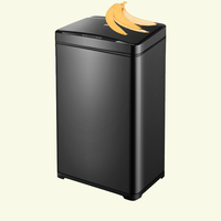 42L Smart Can Capteur de Cuisine Poubelle de Soft Close Smart Dustbin Poubelle de Cuisine en Acier avec noir blanc argent trois couleurs