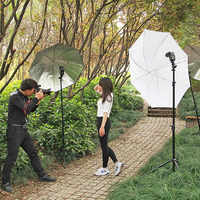 Parapluie parabolique translucide blanc portable pour flash de studio Speedlite, diffuseur d'éclairage doux pour photographie, appareil photo, nylon, métal