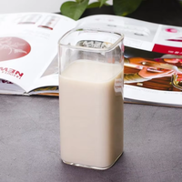 Gobelet en verre transparent sans plomb de 350 ml, écologique, réutilisable, anti-fuite, portable, grande capacité, pour la rentrée scolaire et les jus – Vente en gros
