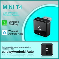 Adaptateur CarPlay/Android Auto filaire et sans fil, modèle T4, connexions USB/Type-C, universel pour voiture
