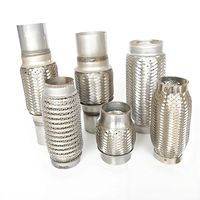 Bellows Knalpot Mesin Fleksibel Tahan Suhu Tinggi untuk Truk Bensin Diesel, Konverter Resonator untuk Sistem