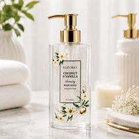 Étiquettes BOPP transparentes de luxe personnalisées 5C, impression d'autocollants à chaud avec feuille d'or et encre blanche pour l'emballage cosmétique