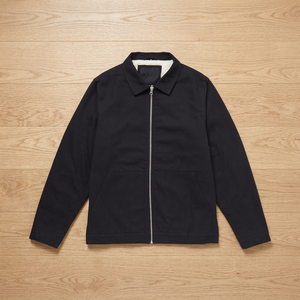 Veste universitaire personnalisée pour hommes et femmes, fermeture éclair courte, couleur unie, toile noire, décontractée, hiver, écologique, coupe-vent - Product Image 4
