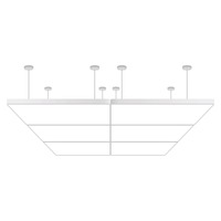 Plafonnier ultra-fin à base en fer, CRI 90 élevé, sans ombre, pour salon de coiffure, boutique de coiffure et salle de diffusion en direct
