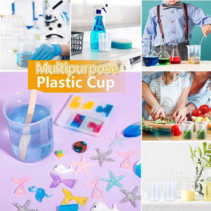 प्रयोगशाला रसोई पारदर्शी प्लास्टिक बीकर पीपी प्रायोगिक माप के साथ - Product Image 5