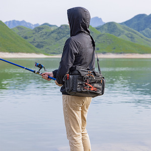Large Capacity Outdoor Multifunctional <b>Fishing</b> Lure Bag Portable Shoulder Crossbody <b>Fishing</b> Gear Cosmetics Bag <b>Fishing</b> <b>Rod</b> - Product Image 2