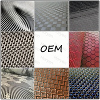 Fabrication en usine de rouleaux de matériau en fibre de carbone, tissage jacquard hexagonal, tissu en fibre de carbone véritable 3k