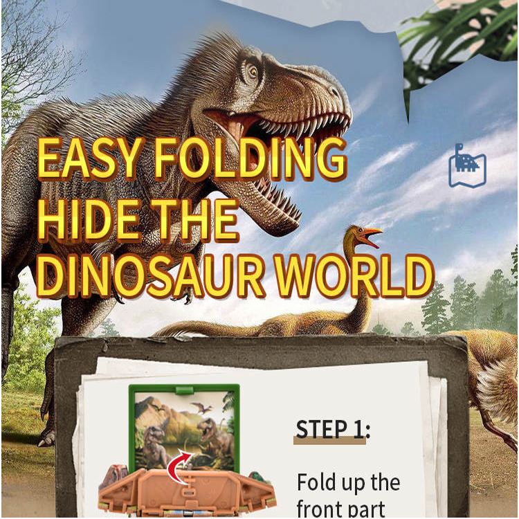 Promotion Gift 3D Folding Pop Up Book Novelty Plastic  Keychain  Mini Dinosaur Toy For Kids