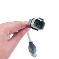 M12 a Deutsch DT 2/3/4 Pin adaptador conector arnés de cables impermeable recto M12 a código DT04 Cable convertidor de enchufe