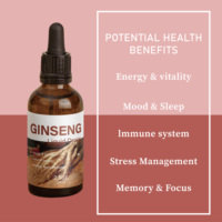Extrait Liquide de Ginseng Personnalisé - Gouttes d'Extrait de Panax à Haute Teneur en Ginsenosides pour l'Énergie et l'Immunité, Certifié ISO22000 OEM/Vente en Gros