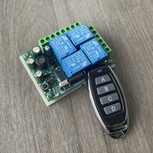 Ac220v 10A 4CH không dây điều khiển từ xa chuyển tiếp nhận được mô-đun và 4-channel RF433MHz điều khiển từ xa truyền - Product Image 2