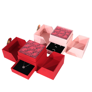 Moderna Scatola Regalo per <span class=keywords><strong>Gioielli</strong></span> <span class=keywords><strong>a</strong></span> Forma di Rosa Ecologica per <span class=keywords><strong>San</strong></span> <span class=keywords><strong>Valentino</strong></span> con Collana Abbinata per Fidanzata - Product Image 6