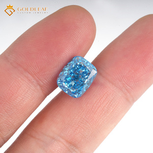 Diamant de laboratoire Goldleaf IGI Report, taille coussin, 5,23 carats, bleu vif fantaisie VVS2, provenant du Guangxi, pour la fabrication de bijoux - Product Image 4